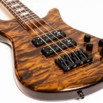 Tiger Eye Quilted maple with Grain Highlighting, Natural Maple Neck. Finish by Gerhards Guitarworks for Spector-Korg Bass