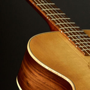Quarter-sawn Sycamore Binding, Natural Shading on Sitka Spruce Top
