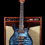 Ice blue black burst, quilted maple
