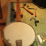 Baldwin, Pete-Seger-esque long-scale-banjo - in for a tune up, repairs, and some TLC