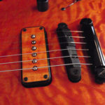 intense orange, grain highlighted, quilted maple with matching pickup cover